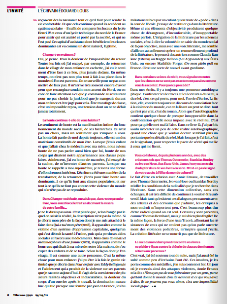 Edouard Louis Télérama 3