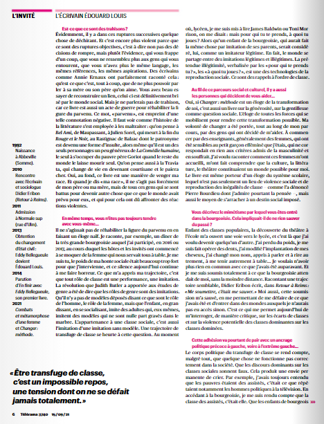 Edouard Louis télérama 2